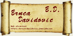 Brnča Davidović vizit kartica